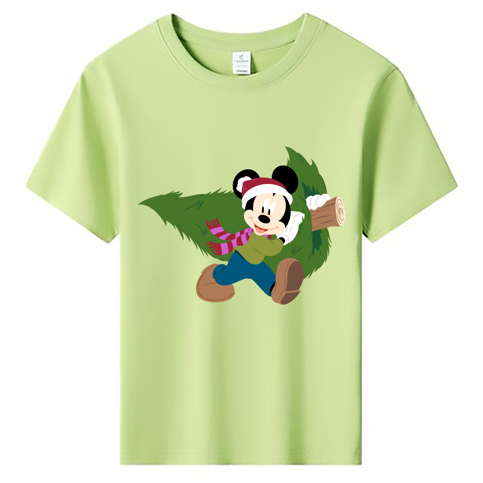 ミッキーマウス Mickey Mouse 綿100％キッズTシャツ（フロントプリント）